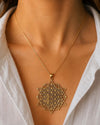 Vajra Mandala Gold Pendant Necklace