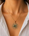 Vajra Mandala Gold Pendant Necklace