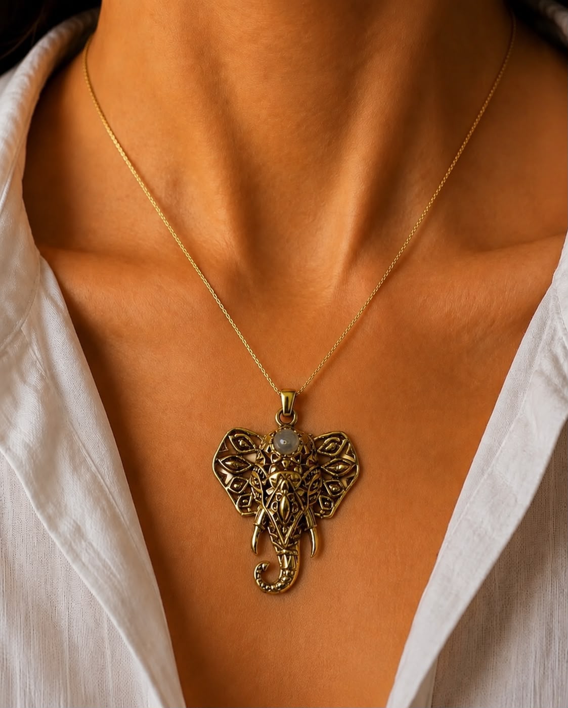Vajra Mandala Gold Pendant Necklace