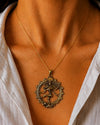 Vajra Mandala Gold Pendant Necklace