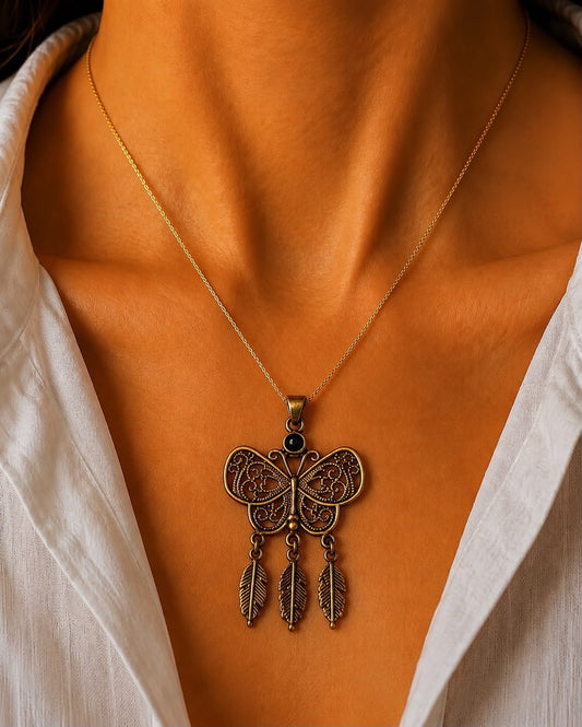 Vajra Mandala Gold Pendant Necklace