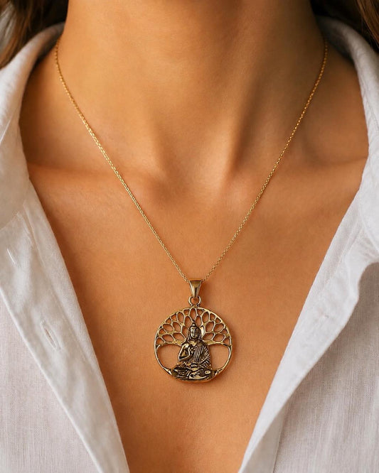 Vajra Mandala Gold Pendant Necklace